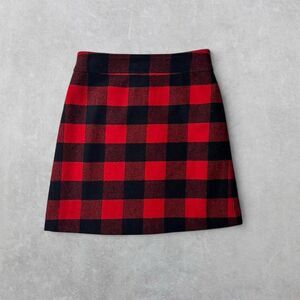 Jcrew Women's Red and Black Skirt